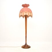 Art Deco Floor Lamp In Solid Walnut