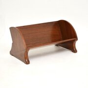 Art Deco Solid Walnut Book Trough