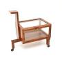 Art Deco Walnut Display Case / Serving Cart
