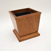Art Deco Walnut Planter / Waste Paper Bin