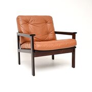 Danish Rosewood And Leather Capella Armchair