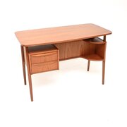 Danish Vintage Teak Desk By Gunnar Nielsen