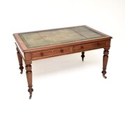 Large Antique Victorian Mahogany Writing Table