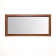 Large Danish Vintage Rosewood And Steel Mirror