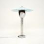 Large French Art Deco Chrome and Glass Table Lamp