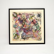 Large Vintage Watercolour Painting By Bettina