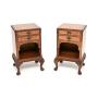 Pair of Antique Burr Walnut Bedside Cabinets