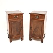 Pair Of Antique Edwardian Mahogany Bedsides