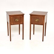 Pair Of Antique Edwardian Mahogany Side Tables