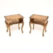 Pair Of Antique Italian Florentine Side Tables