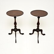Pair Of Antique Mahogany Wine Tables