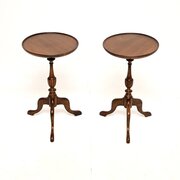 Pair Of Antique Mahogany Wine Tables