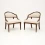 Pair of Antique Neoclassical Mahogany Armchairs