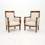 Pair of Antique Neoclassical Mahogany Armchairs