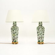 pair of oriental style ceramic table lamps Pair of Antique Oriental Style Ceramic Table Lamps