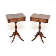 Pair Of Antique Regency Style Mahogany Side Tables