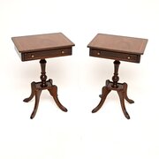 Pair Of Antique Regency Style Mahogany Side Tables