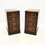 Pair of Antique Victorian Amboyna Bedside Chests