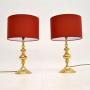 Pair of Brass Table Lamps Vintage 1970’s