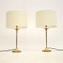 Pair of Brass Table Lamps Vintage 1970’s