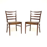 Pair Of Danish Rosewood And Leather Chairs