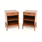 Pair Of Danish Vintage Teak Bedside Cabinets