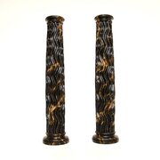Pair Of Huge Marble Effect Columns