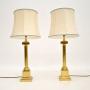 Pair of Large Vintage Brass Table Lamps