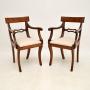 Pair of Regency Period Mahogany Carver Armchairs