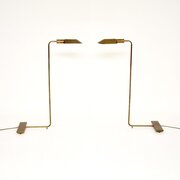 Pair Of Vintage Brass Reading Lamps