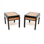 Pair Of Vintage Burr Elm Side Tables