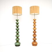 Pair Of Vintage Ceramic Bubble Floor Lamps