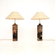 Pair Of Vintage Danish Ceramic Table Lamps
