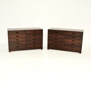 Pair Of Vintage Danish Rosewood Chests