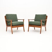 Pair Of Vintage Danish Teak Armchairs