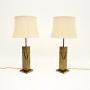 Pair of Vintage French Brass Table Lamps