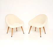 Pair Of Vintage French Pod Armchairs
