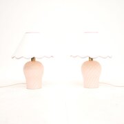 Pair Of Vintage Italian Murano Glass Table Lamps