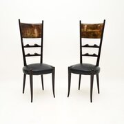 Pair Of Vintage Italian Side Chairs By Aldo Tura