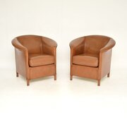Pair Of Vintage Leather Armchairs By Wittmann