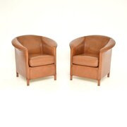Pair Of Vintage Leather Armchairs By Wittmann