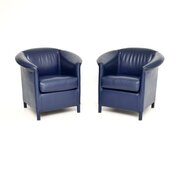Pair Of Vintage Leather Armchairs By Wittmann