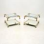 Pair of Vintage Spanish Acrylic and Glass Tables
