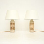 Pair Of Vintage Swedish Ceramic Table Lamps