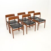 Set Of 6 Vintage Teak Dining Chairs By Dalescraft