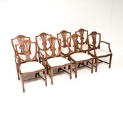 Set Of Eight Antique Sheraton Style Dining Chairs