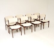 Set of Eight Danish Vintage Rosewood Dining Chairs