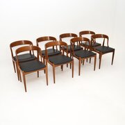 Set Of Eight Danish Vintage Teak Dining Chairs