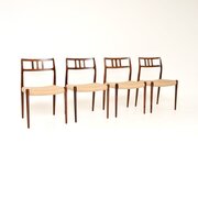 Set Of Four Danish Vintage Rosewood Dining Chairs