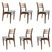 Set Of Six Danish Vintage Rosewood Dining Chairs